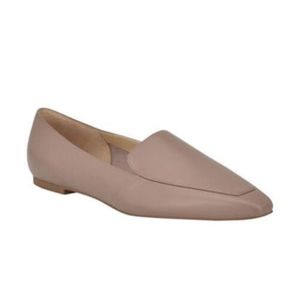Marc Fisher LTD Beige Square Toe Loafer